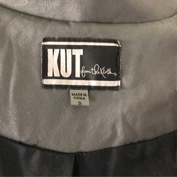 Kut from the Kloth | Two Toned Faux Leather Asymmetrical Jacket Size S - Picture 2 of 14